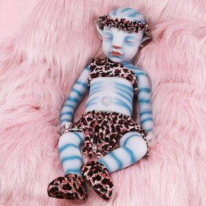 🆕 20inch Full Silicon Sleeping Avatar Alien Reborn Lifelike Baby Doll Girl